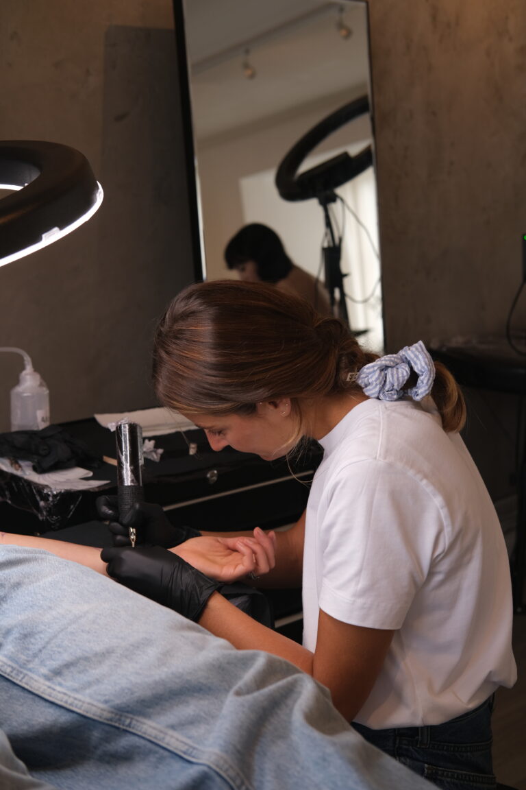 Tattoo in progress